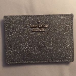 Silver Sparkle Kate Spade Credit Card Holder